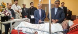 عیادت استاندار خراسان رضوی و معاون توسعه دانشگاه از آیت الله اشرفی در بیمارستان امام رضا علیه السلام 