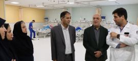 بازدید سرزده دکتر شکیبا، معاون درمان دانشگاه، از بیمارستان ولایت 